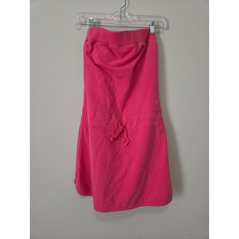 American Eagle Outfitters Hot Pink‎ Strapless Tube Dress Drawstring Waist Small